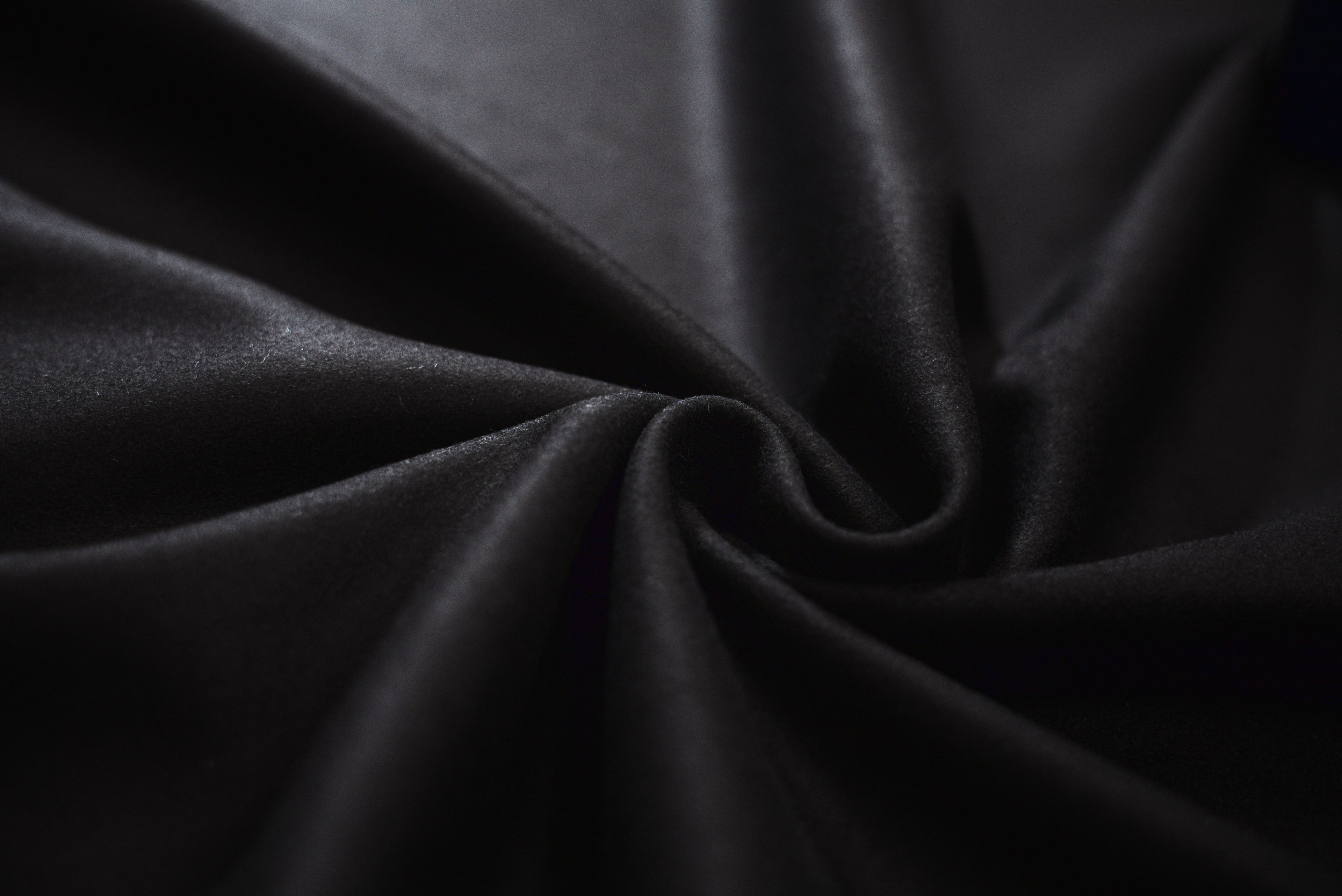 Panno 100% Lana  NERO  H 140 CM - 10 cm