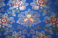 Broccato Ramage fondo blu cobalto