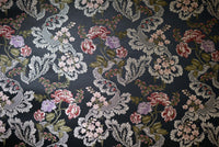 Broccato Ramage fondo nero (variante 2)