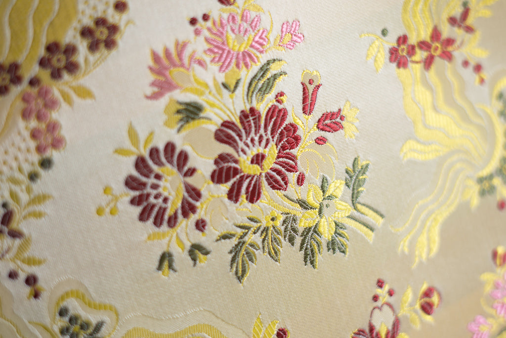 Broccato Misto Seta Ramage fondo avorio