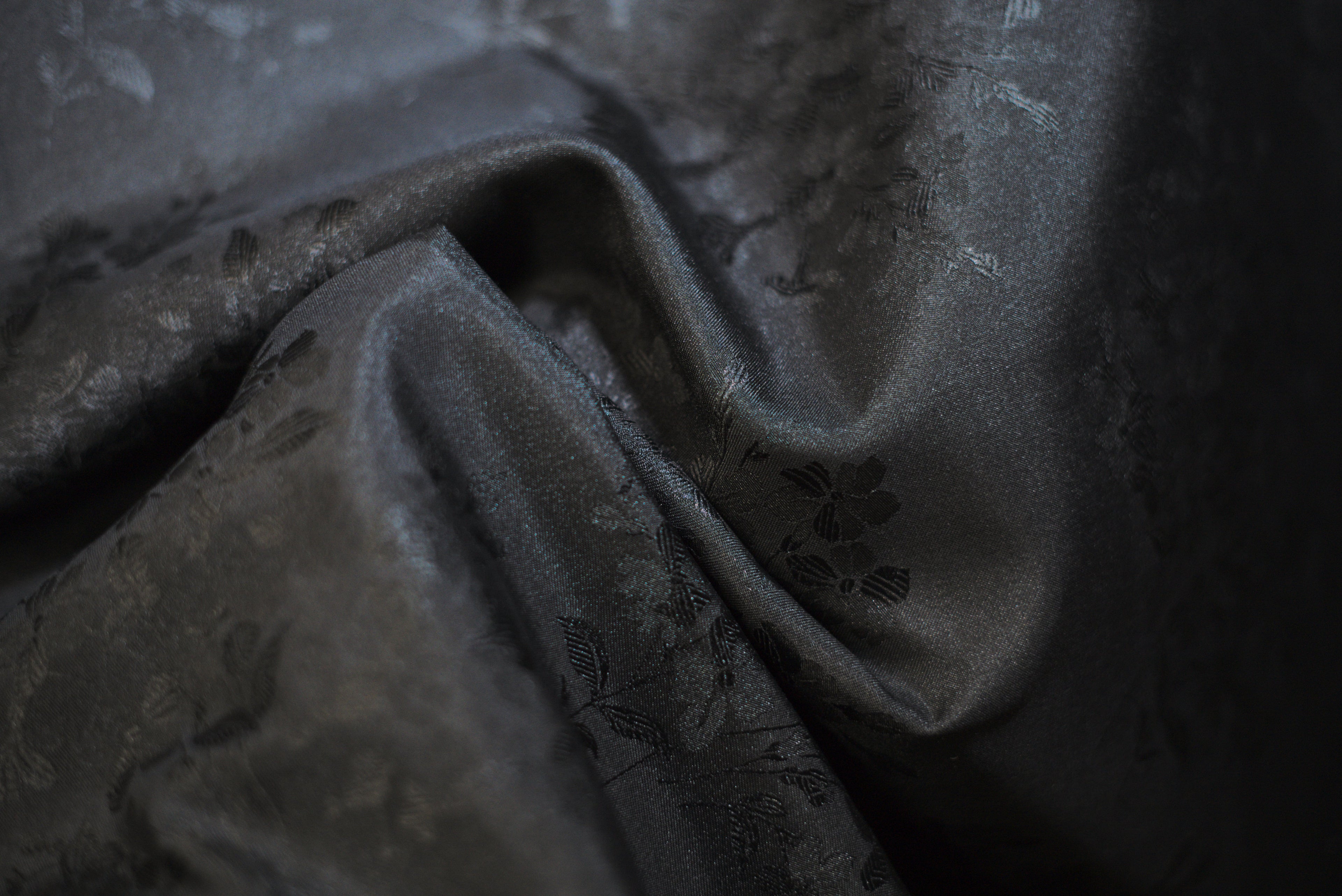 Misto seta Floreale nero  H 140 CM - 10 cm