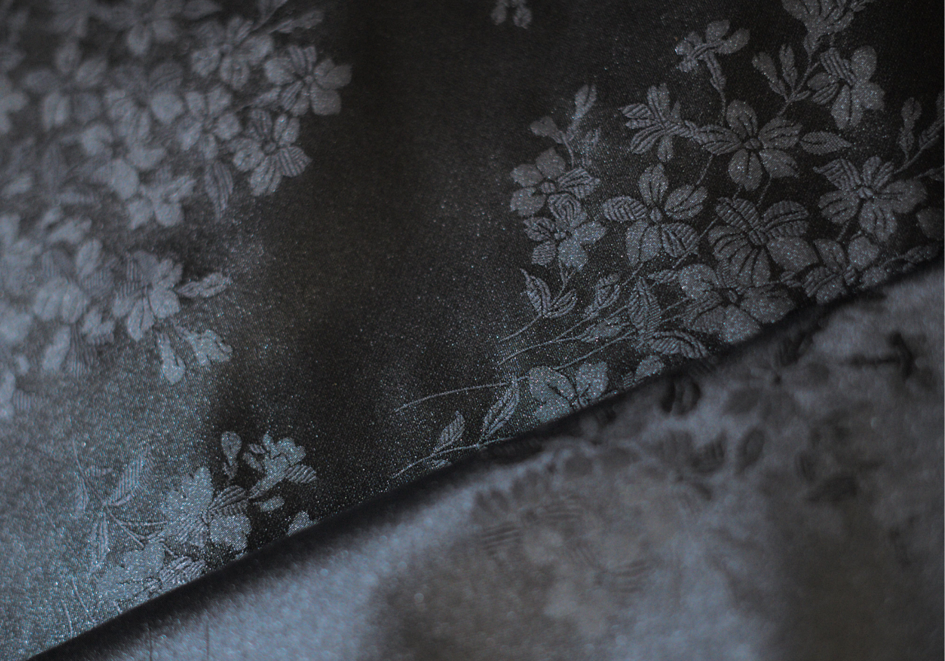 Setificato Floreale nero  H 140 CM - 10 cm