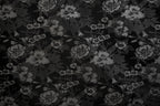 Setificato Floreale nero e grigio  H 140 CM - 10 cm