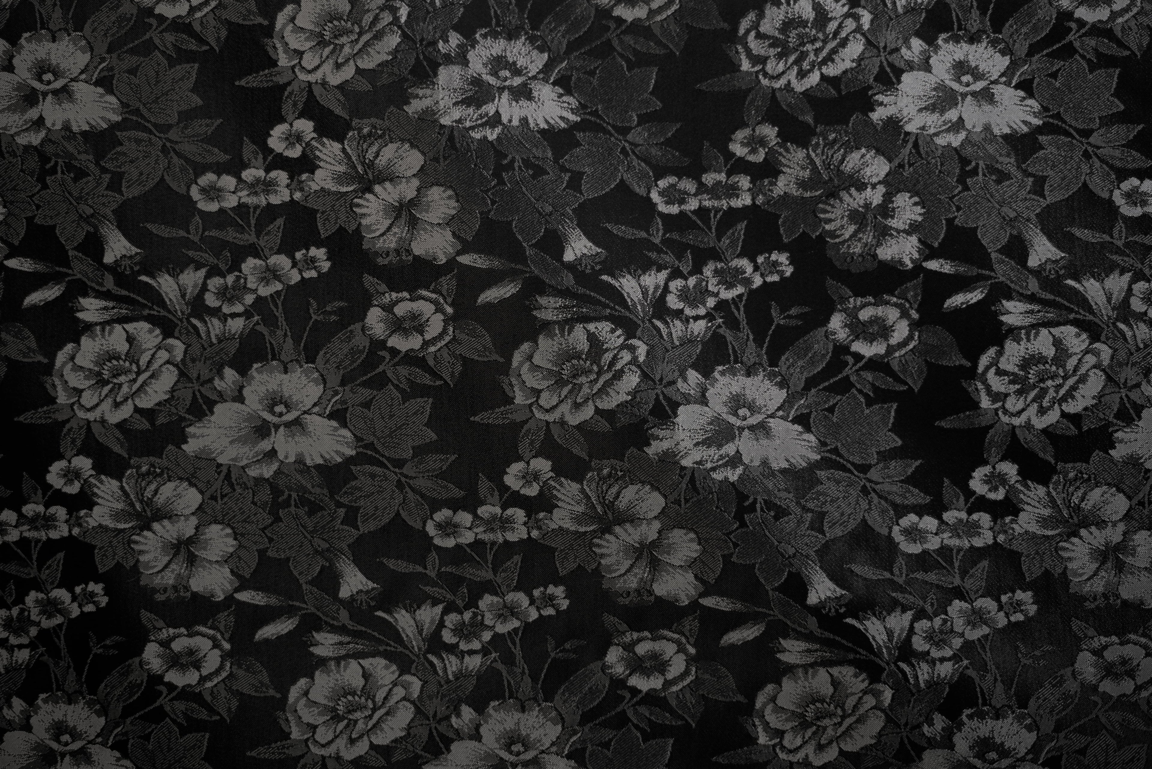 Setificato Floreale nero e grigio  H 140 CM - 10 cm