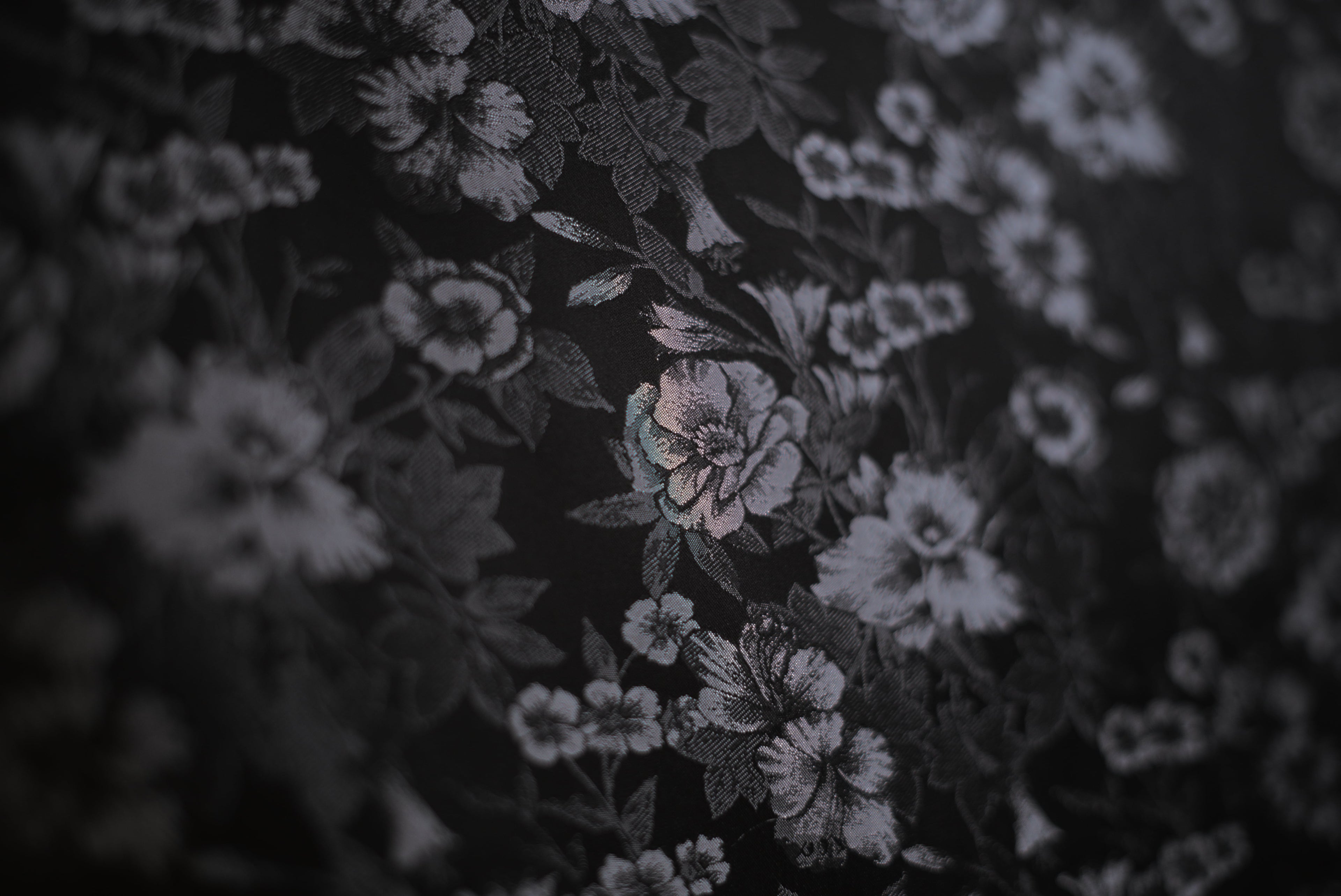 Setificato Floreale nero e grigio  H 140 CM - 10 cm