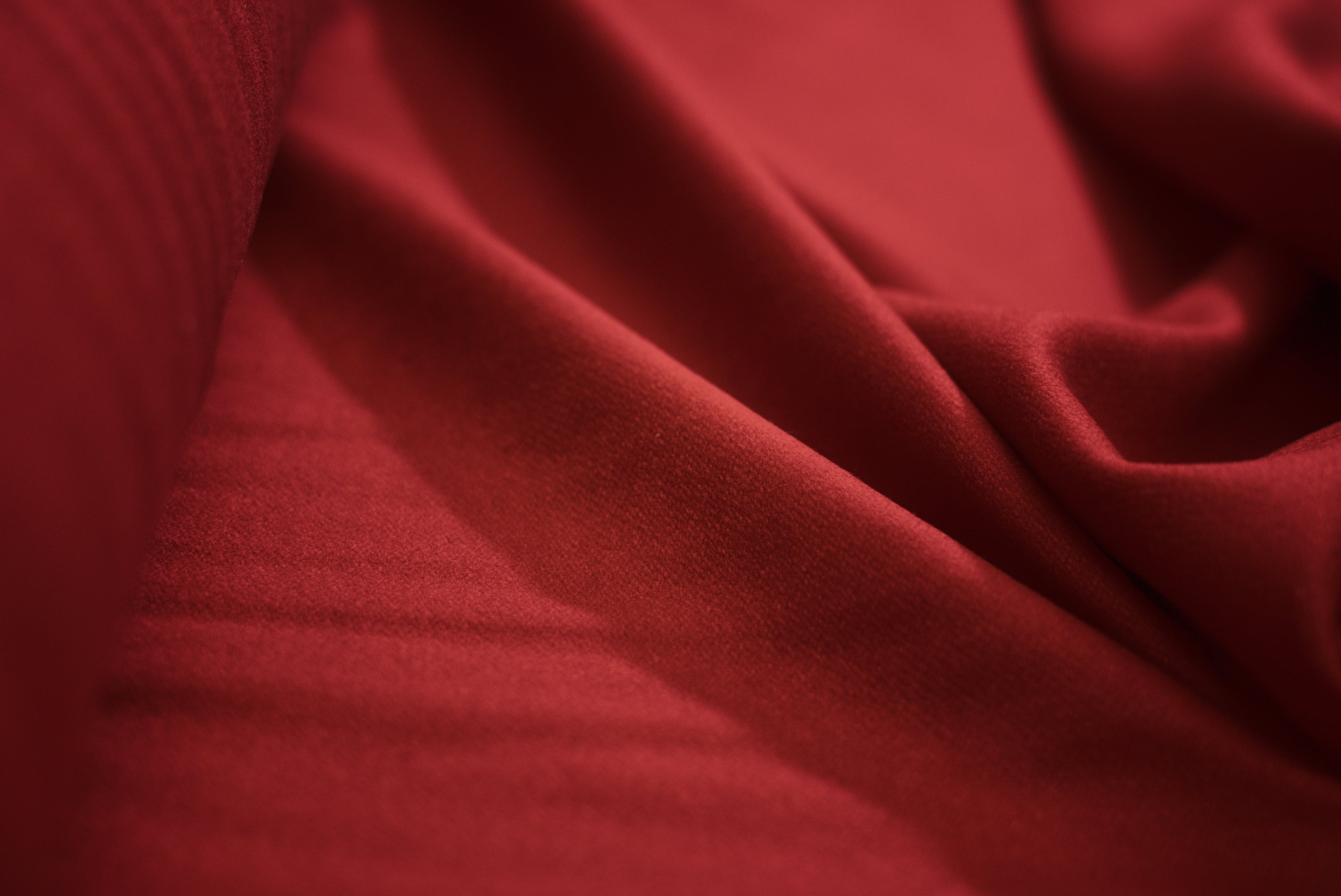 Panno 100% Lana  ROSSO CORALLO  H 140 CM - 10 cm