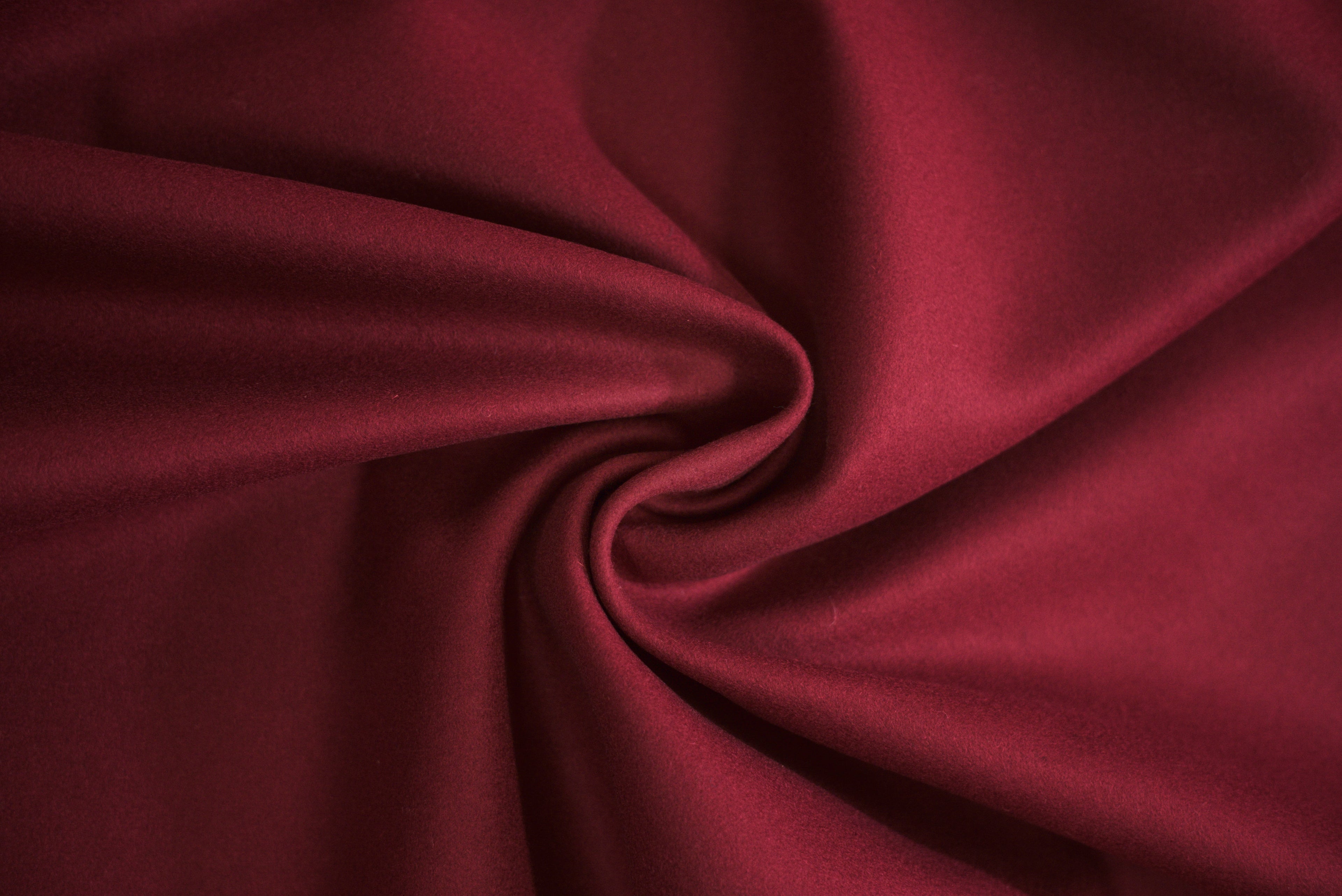 Panno 100% Lana  ROSSO BORDEAUX  H 140 CM - 10 cm
