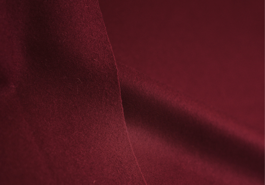 Panno 100% Lana  ROSSO BORDEAUX  H 140 CM - 10 cm