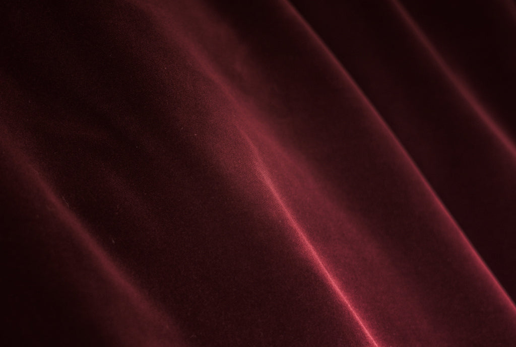 Velluto di cotone Bordeaux qualità suprema H 140 CM - 10 cm