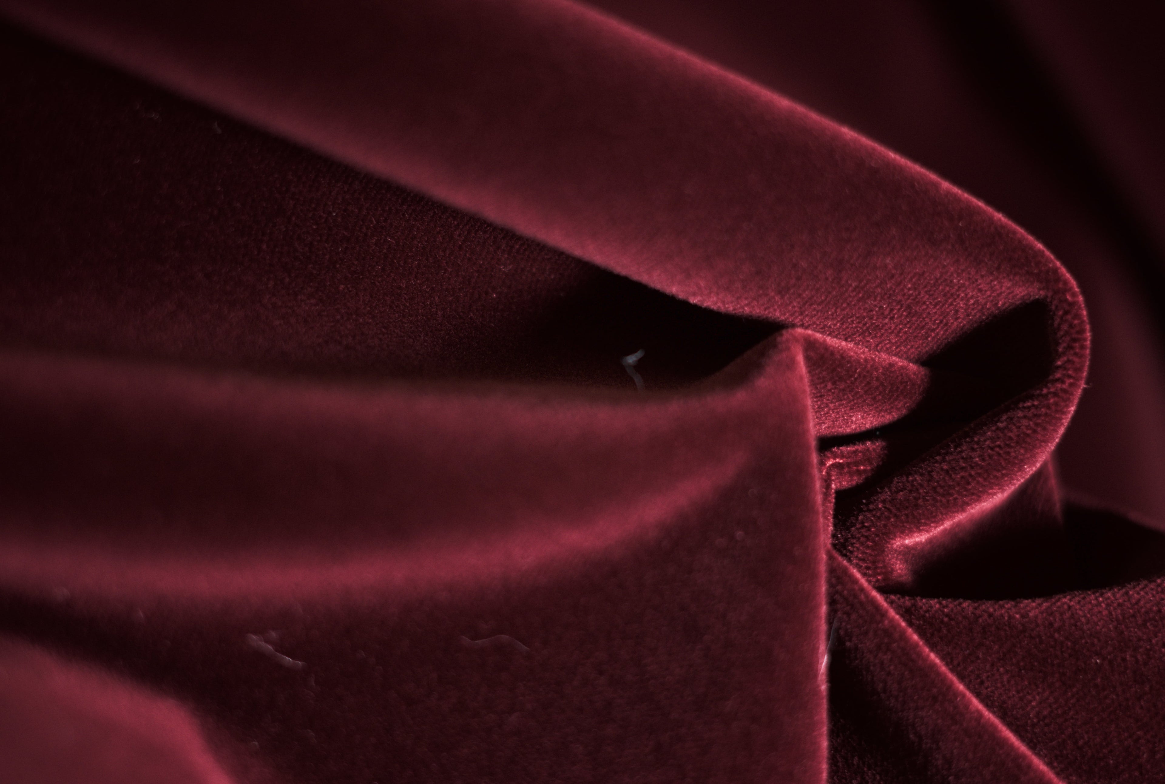 Velluto di cotone Bordeaux qualità suprema H 140 CM - 10 cm