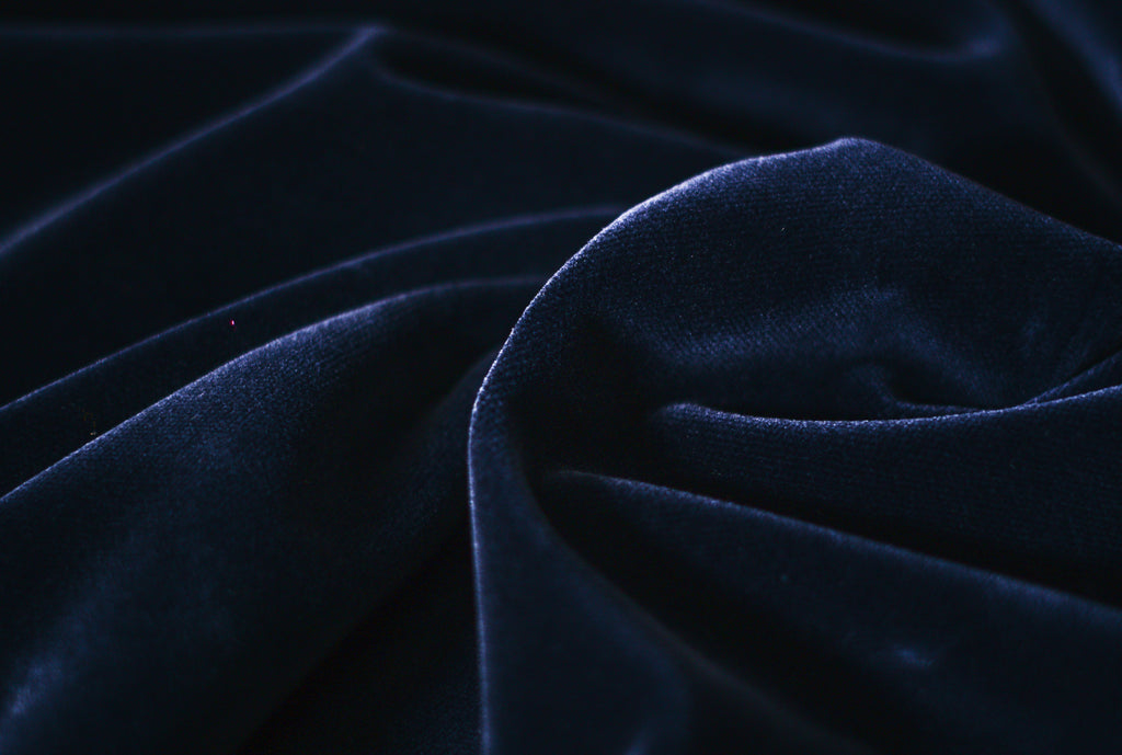 Supreme quality black cotton velvet