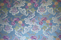 Broccato Ramage fondo celeste