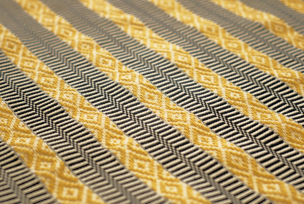 BISACCIA E ROMBO GIALLO Lana e Cotone H 182 cm 10 cm